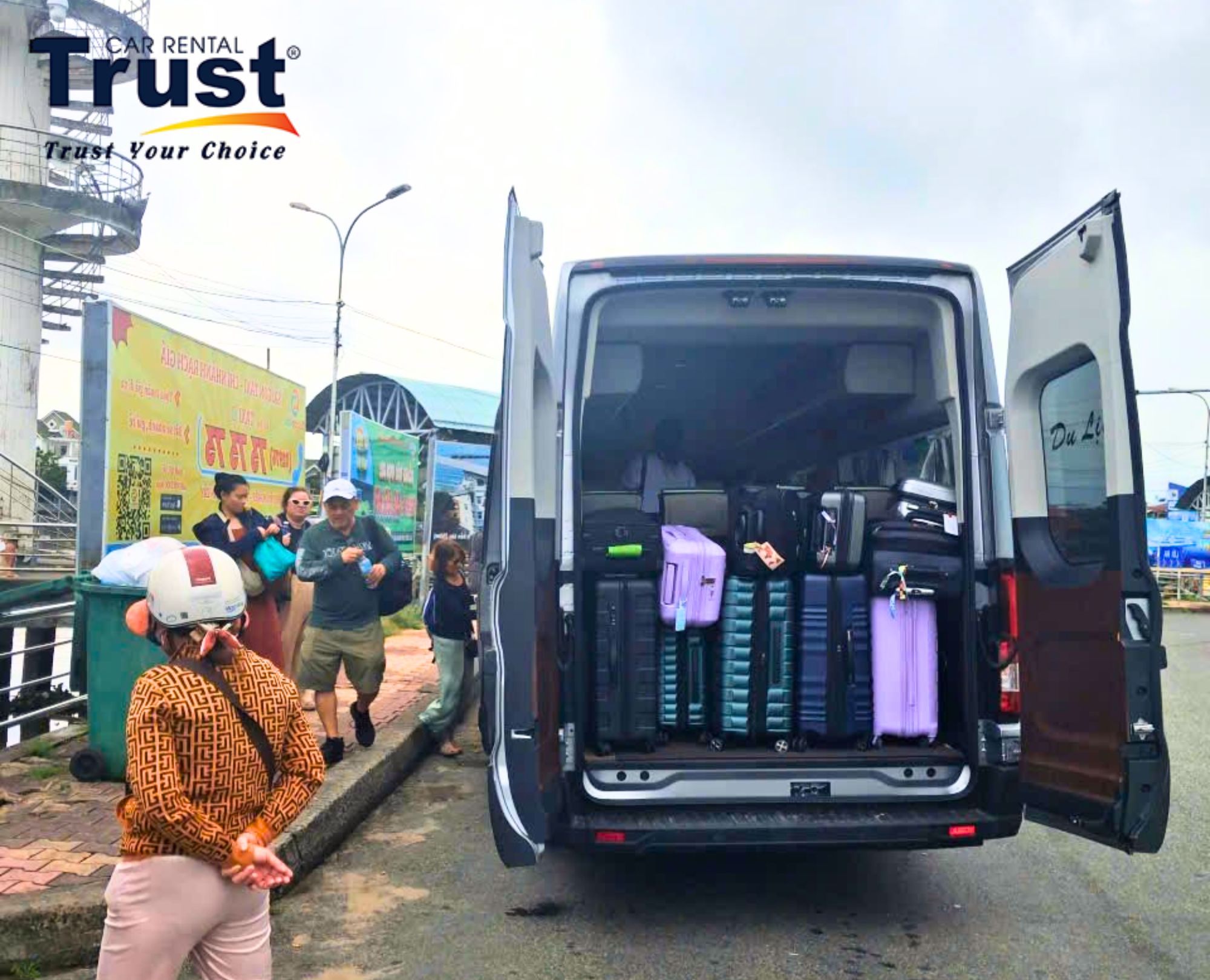 A 16-seater takes a group of American guests from Saigon to Rach Gia Port to continue their tour to Phu Quoc