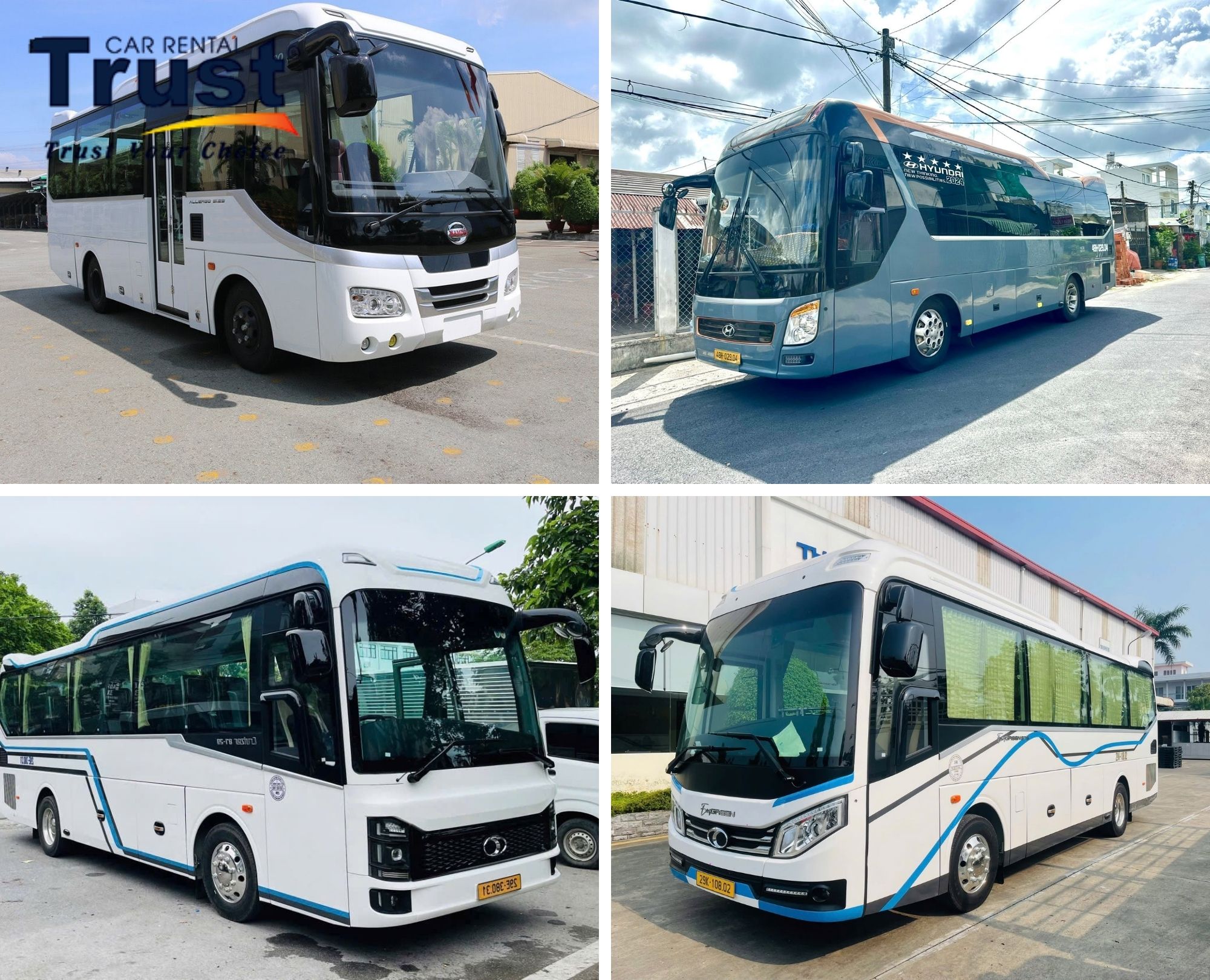 A diverse range of 29-seater coach vehicles
