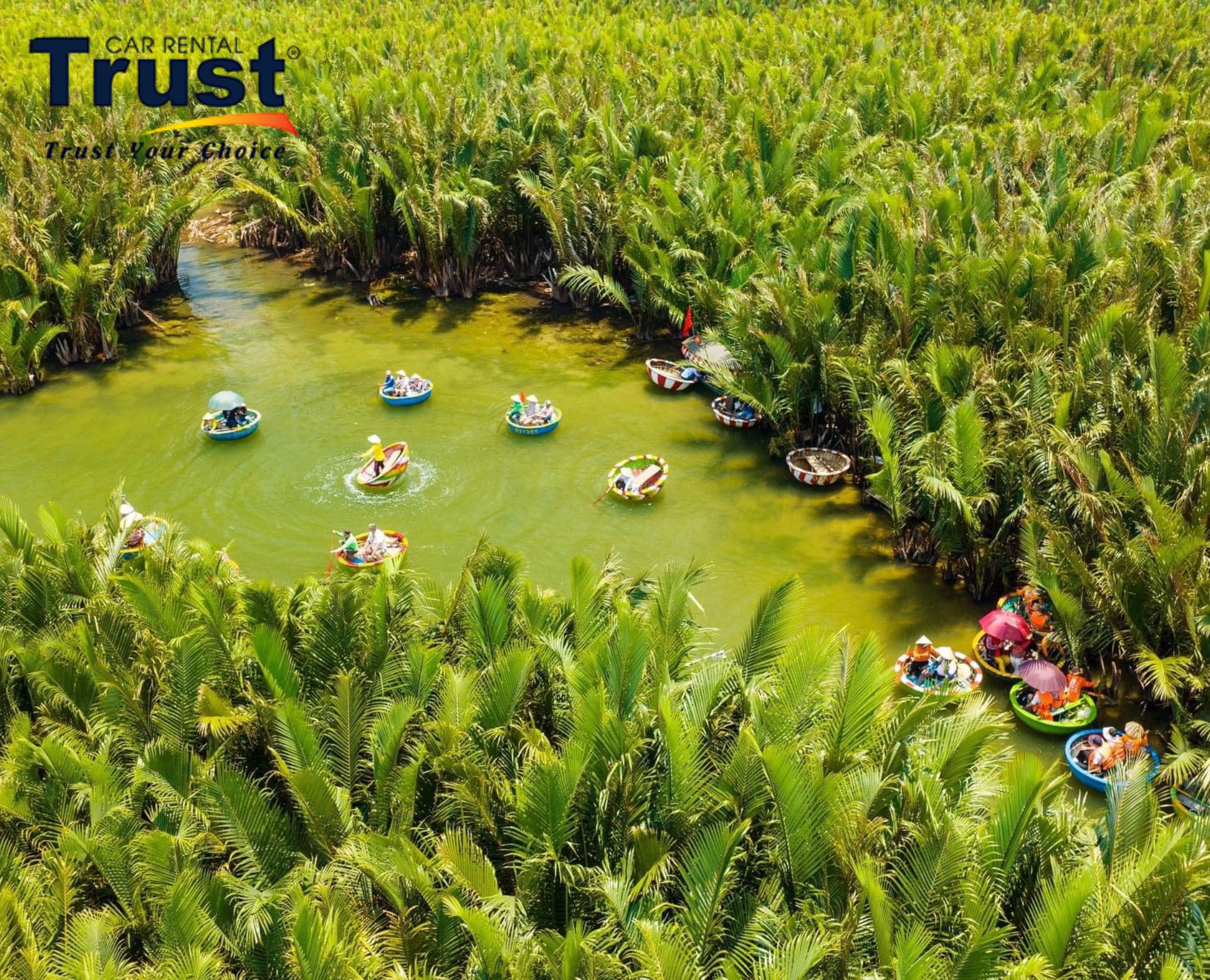 aerial-view-of-basket-boats-in-the-lush-green-coconut-forest-main-activity-on-chan-may-port-to-hoian-and-coconut-forest-excursion-tour