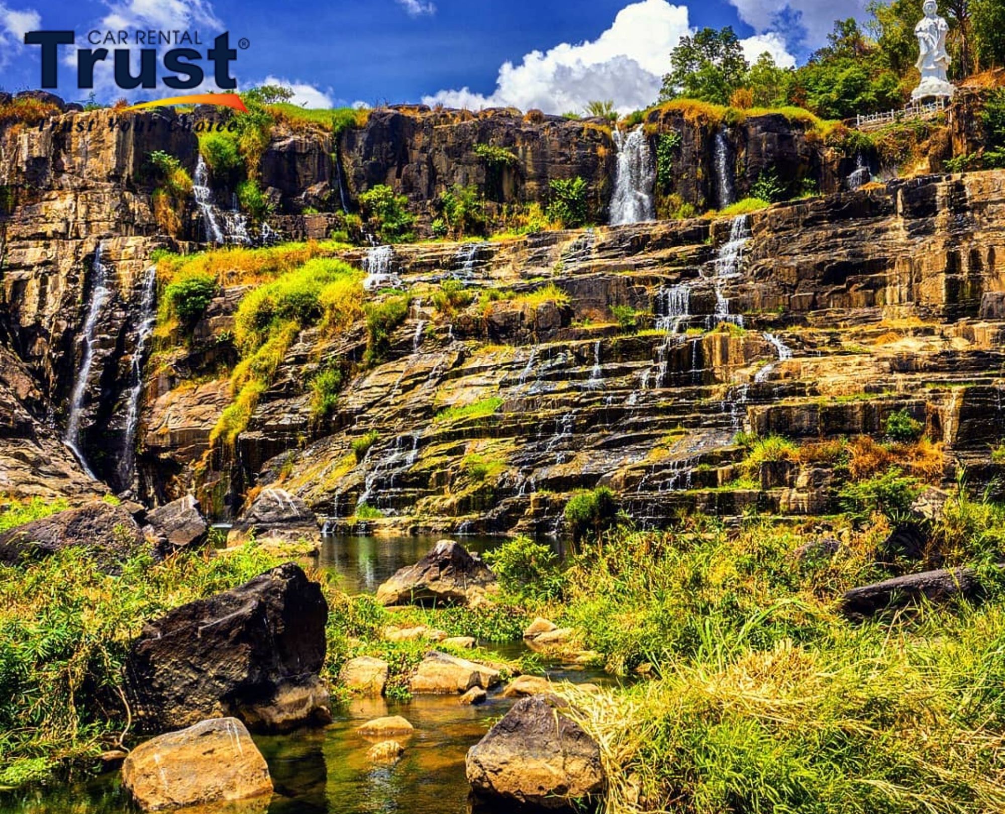 Experience the breathtaking landscape of Pongour Waterfall with our daily Dalat Waterfall tour
