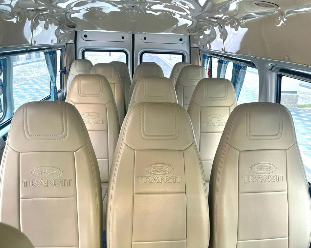 Interior of Minivan Ford Transit 16 seats