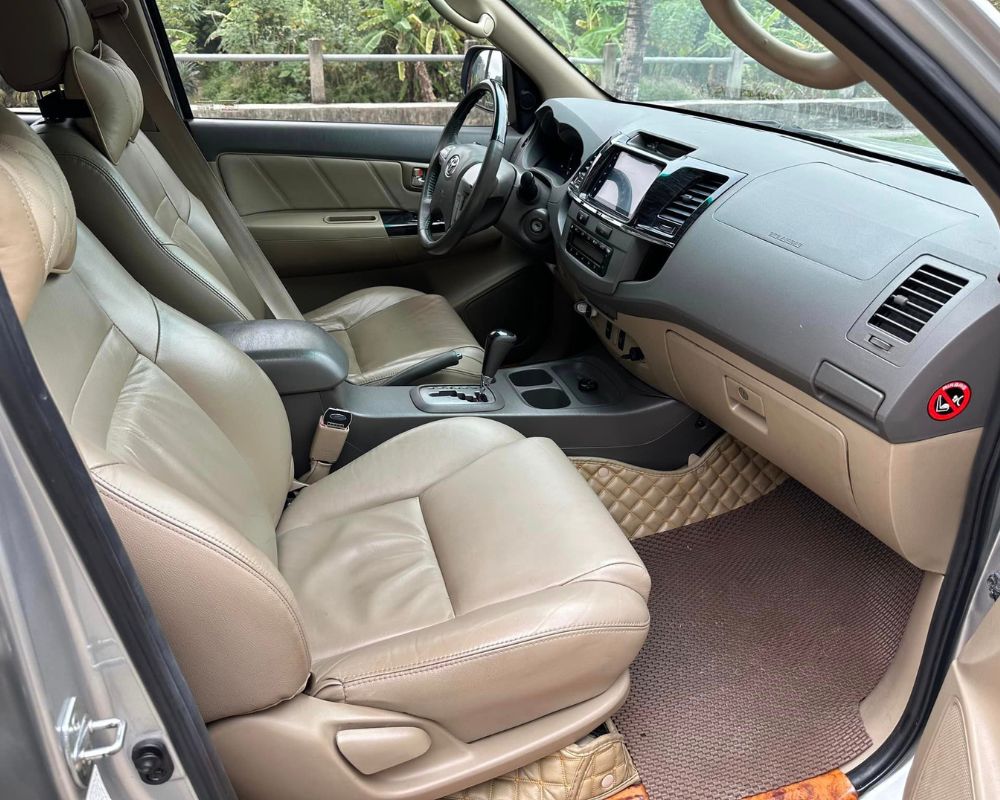 Interior of Toyota Fortuner SUV 7 seater
