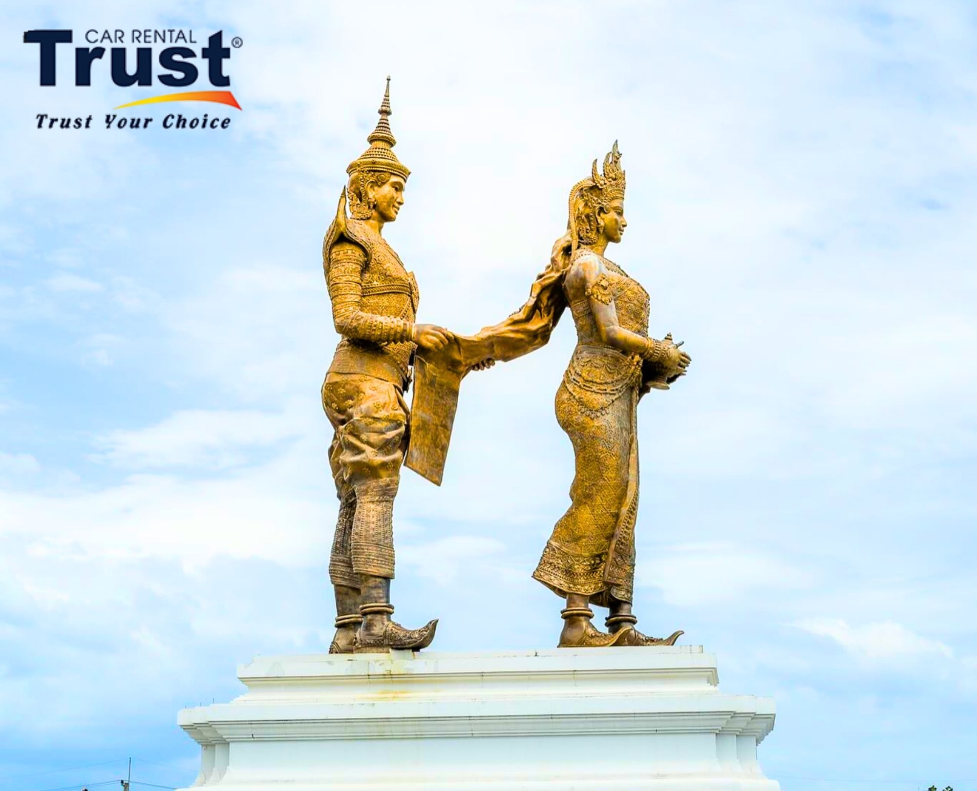 Preah Thong and Neang Neak bronze statue symbolizing Khmer heritage in Sihanoukville