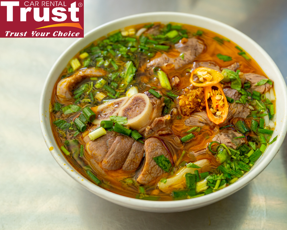 Spicy beef noodle soup (Bún bò huế)