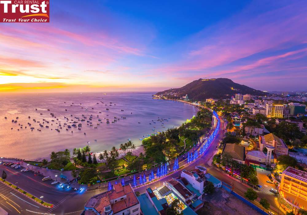 view Ho Tram beach at night